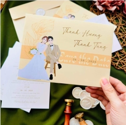 Thiệp cưới Chibi